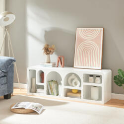 [en. casa] Comoda TV alba Vågå 140x40x48 cm cu 7 compartimente, [en. casa] (85273781)