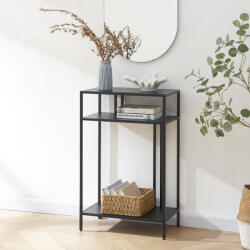 [en. casa] Masa consola Kumlinge din metal, neagra, 55x30x85 cm, 3 polite (83102660)