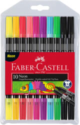 Faber-Castell Carioci cu 2 capete FABER-CASTELL Neon, 10 culori/set, FC151109