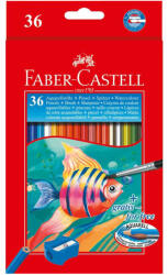 Faber-Castell Creioane colorate acuarela si pensula 36 culori/set FABER-CASTELL, FC114437