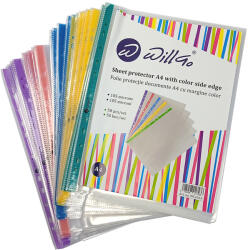 WILLGO File protectie cristal, 105 microni, 50 buc/set, margine color, WILLGO