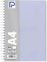 PAPERLAND Caiet cu spirala A4, 120 file, matematica, coperta plastic, PAPERLAND PP400 lila
