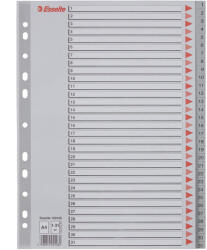 Esselte Index plastic reciclabil, numeric 1-31, format A4, ESSELTE