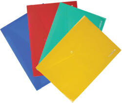 Office Point Mapa plastic A4, cu capsa si clapeta in V, OFFICE POINT verde