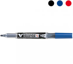 Pilot Marker whiteboard reincarcabil, varf rotund, PILOT Vboard Master S Extra Fine negru