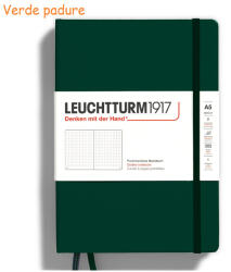LEUCHTTURM1917 Caiet cu elastic A5, 61 file, dictando, LEUCHTTURM1917 verde padure