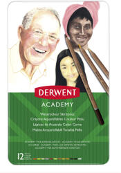 Derwent Creioane colorate acuarela DERWENT Academy Watercolour Portraits, 12 culori/cutie metal