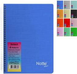 NOTTE Caiet cu spirala A5, 120 file, dictando, 3 separatoare, NOTTE Select