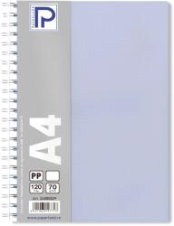 PAPERLAND Caiet cu spirala A4, 120 file, dictando, coperta plastic, PAPERLAND PP400 lila