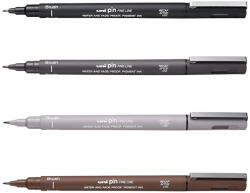 uni Liner varf pensula UNI Pin BR-200S gri deschis