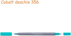 Faber-Castell Markere 2 capete, acuarela FABER-CASTELL Goldfaber Aqua Dual cobalt deschis 356