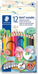 STAEDTLER Creioane colorate cu radiera la capat, 12 culori/set STAEDTLER Noris Erasable