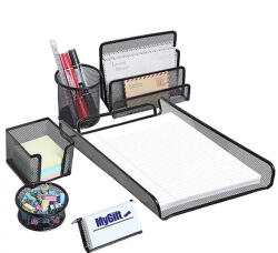  Set 6 piese organizare birou, metal, Mesh