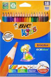 BIC Creioane colorate BIC Kids Evolution, 18 culori/set