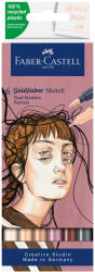 Faber-Castell Markere 2 capete FABER-CASTELL Goldfaber Sketch, 6 culori/cutie, FC164812