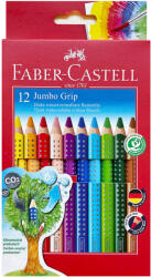 Faber-Castell Creioane colorate Jumbo 12 culori/set FABER-CASTELL Grip, FC110912
