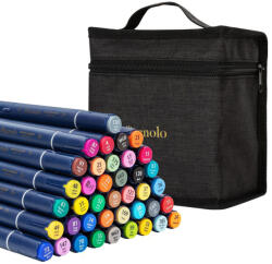 Deli Markere sketching cu 2 capete 1 mm/6 mm, DELI Finenolo 184, 40 culori/set