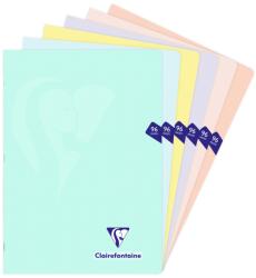 Clairefontaine Caiet A4, 48 file, coperta plastic, CLAIREFONTAINE Pastel matematica