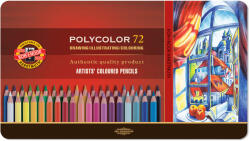 KOH-I-NOOR Creioane colorate KOH-I-NOOR Polycolor 3827, 72 buc/set