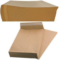 BM Plic B4 kraft siliconic cu burduf 5 cm, 250 buc/cutie, BM