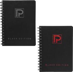 PAPERLAND Caiet cu spirala A5, 96 file, coperta carton, PAPERLAND Black Edition dictando
