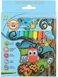 KOH-I-NOOR Carioci KOH-I-NOOR Owls, 12 culori/set