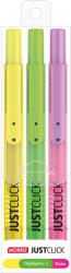 MORRIS Textmarker cu mecanism MORRIS Just Click, MRH-105, 3 buc/set