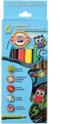 KOH-I-NOOR Carioci KOH-I-NOOR Owls, 6 culori/set