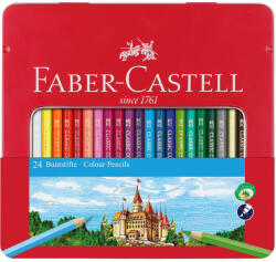 Faber-Castell Creioane colorate 24 culori/set FABER-CASTELL cutie metal, FC115824