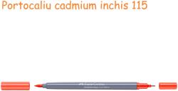 Faber-Castell Markere 2 capete, acuarela FABER-CASTELL Goldfaber Aqua Dual portocaliu cadmium inchis 115