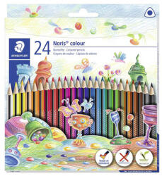 STAEDTLER Creioane colorate triunghiulare 24 culori/set STAEDTLER Noris