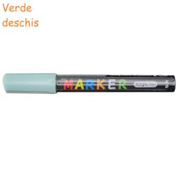 M&G Marker cu vopsea acrilica, varf rotund 2 mm, M-G verde deschis