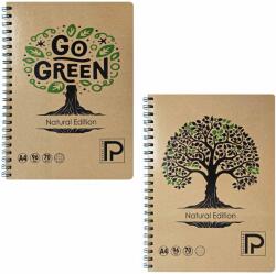 PAPERLAND Caiet cu spirala A4, coperta kraft, 96 file, PAPERLAND Go Green matematica