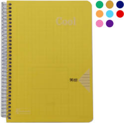 Keskin Color Caiet cu spirala A5, 96 file, coperta plastic, KESKIN COLOR Cool matematica