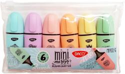 DACO Textmarker pastel DACO Mini, 6 buc/set