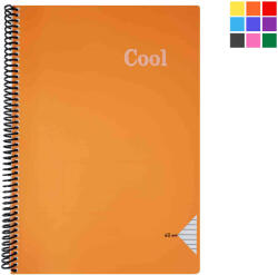 Keskin Color Caiet cu spirala A4, 60 file, coperta plastic, KESKIN COLOR Cool matematica