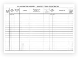  Registru intrare iesire a corespondentei A4, orizontal