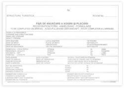  Fisa de anuntare a sosirii si plecarii turistilor, A5, 100 file/carnet