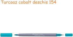 Faber-Castell Markere 2 capete, acuarela FABER-CASTELL Goldfaber Aqua Dual turcoaz cobalt deschis 154