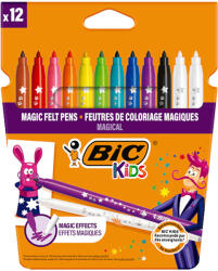 BIC Carioci lavabile BIC Magical Effects, 10 culori/set + 2 carioci corectoare