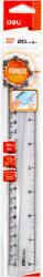 Deli Rigla din plastic transparent 20 cm DELI
