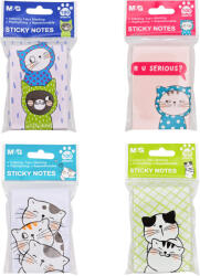 M-G Notes autoadeziv 76x51 mm, 100 file, M-G, So Many Cats lila