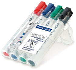 STAEDTLER Whiteboard marker varf rotund, 4 buc/set, STAEDTLER Lumocolor