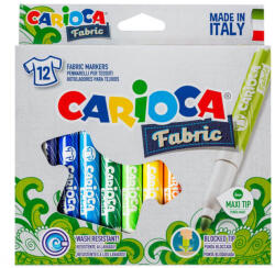 CARIOCA Carioci pentru textile, 12 culori/set CARIOCA Fabric