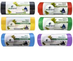 ECOFRIEND Saci menajeri ultrarezistenti ECOFRIEND, 35 L, 15 buc/rola mov