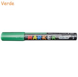 M&G Marker cu vopsea acrilica, varf rotund 2 mm, M-G verde