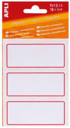 APLI Etichete autocolante albe si chenar color, 34x78 mm, 6x3 buc/set, APLI