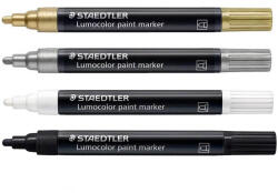 STAEDTLER Marker pictura cu vopsea acrilica STAEDTLER Lumocolor Paint argintiu