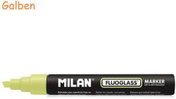 MILAN Marker tabla magnetica sticla MILAN Fluoglass galben