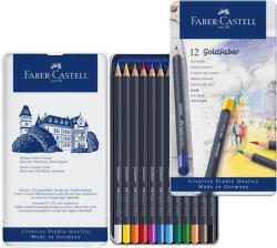 Faber-Castell Creioane colorate 12 buc/set FABER-CASTELL Goldfaber, cutie metal, FC114712